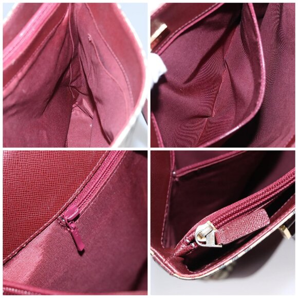 BURBERRY Nova Check Tote Bag Canvas Beige Red - Picture 13 of 15